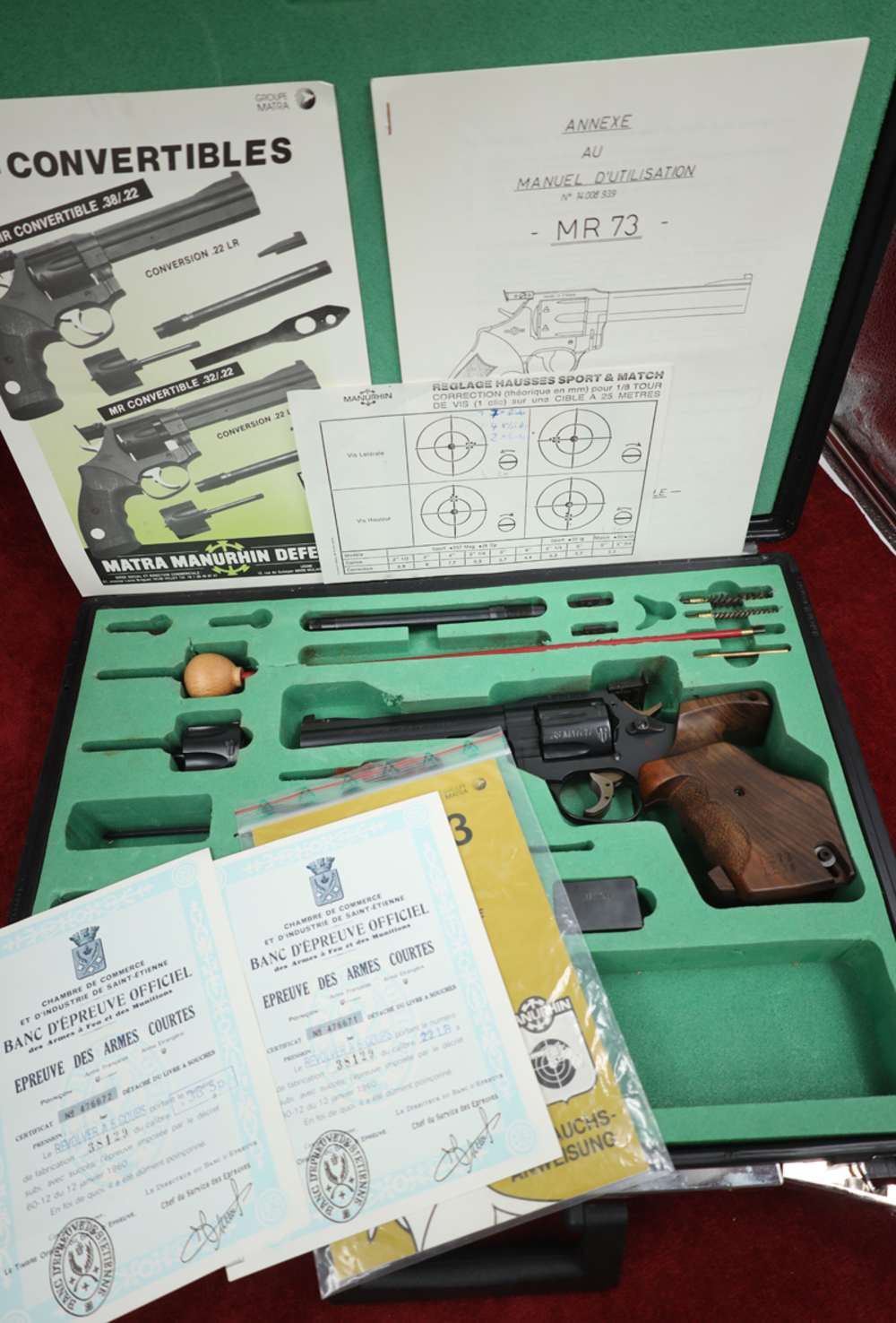 Manurhin MR73 38 Match w .22 Conversion in Factory Briefcase-img-0