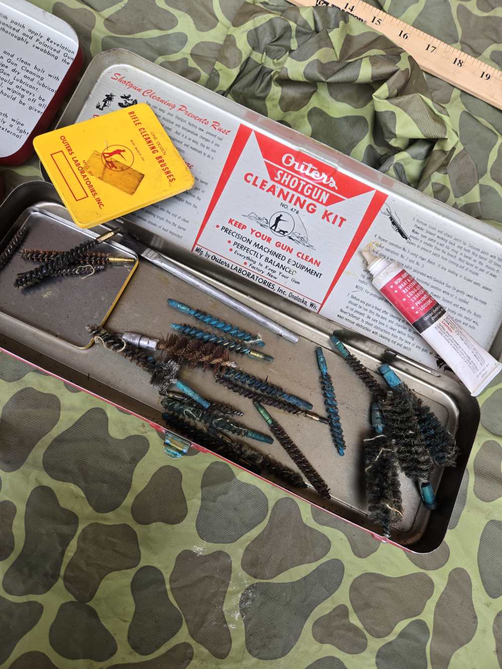 Lot of 2, 1950s and 60s vintage gun cleaning kits, incomplete-img-13