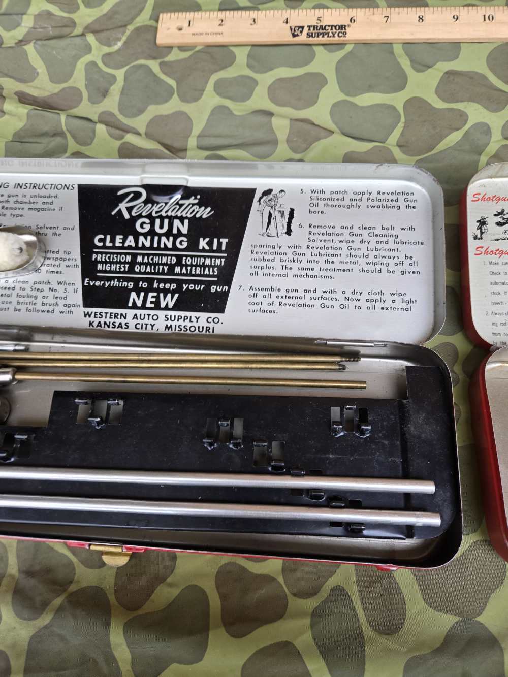 Lot of 2, 1950s and 60s vintage gun cleaning kits, incomplete-img-7