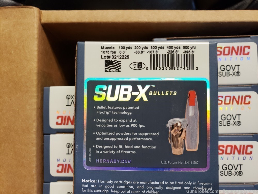 NEW 200 ROUNDS HORNADY SUBSONIC .45-70 GOVT 410 GR SUB-X X 70 45 82742-img-3
