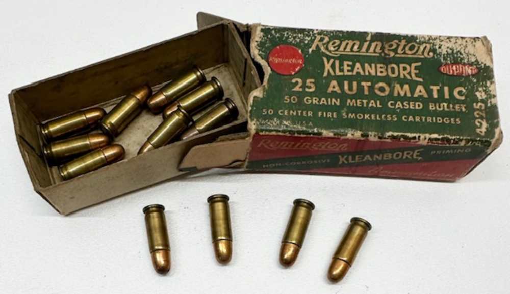 Remington Kleenbore 25 Automatic Cartridges Vintage-img-6