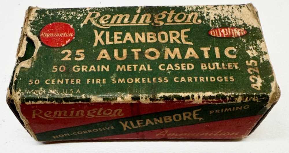 Remington Kleenbore 25 Automatic Cartridges Vintage-img-2