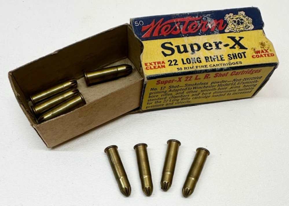 Winchester Western Super-X 22 lr Shot Vintage Cartridges-img-5