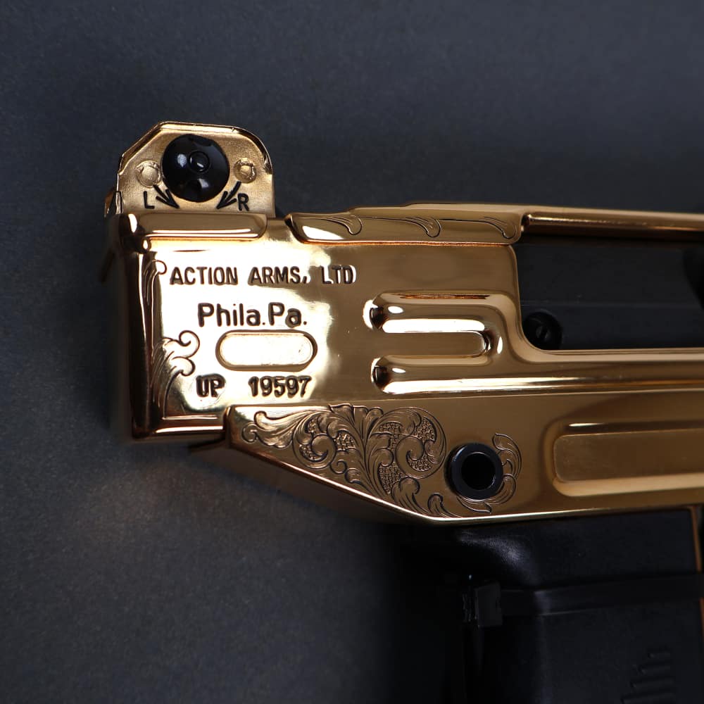 IMI Uzi Pistol 24K Gold/Engraved American Historical Foundation 9mm/.41 AE!-img-22