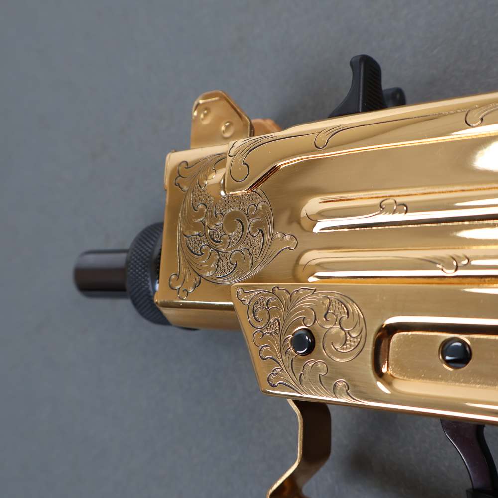 IMI Uzi Pistol 24K Gold/Engraved American Historical Foundation 9mm/.41 AE!-img-21