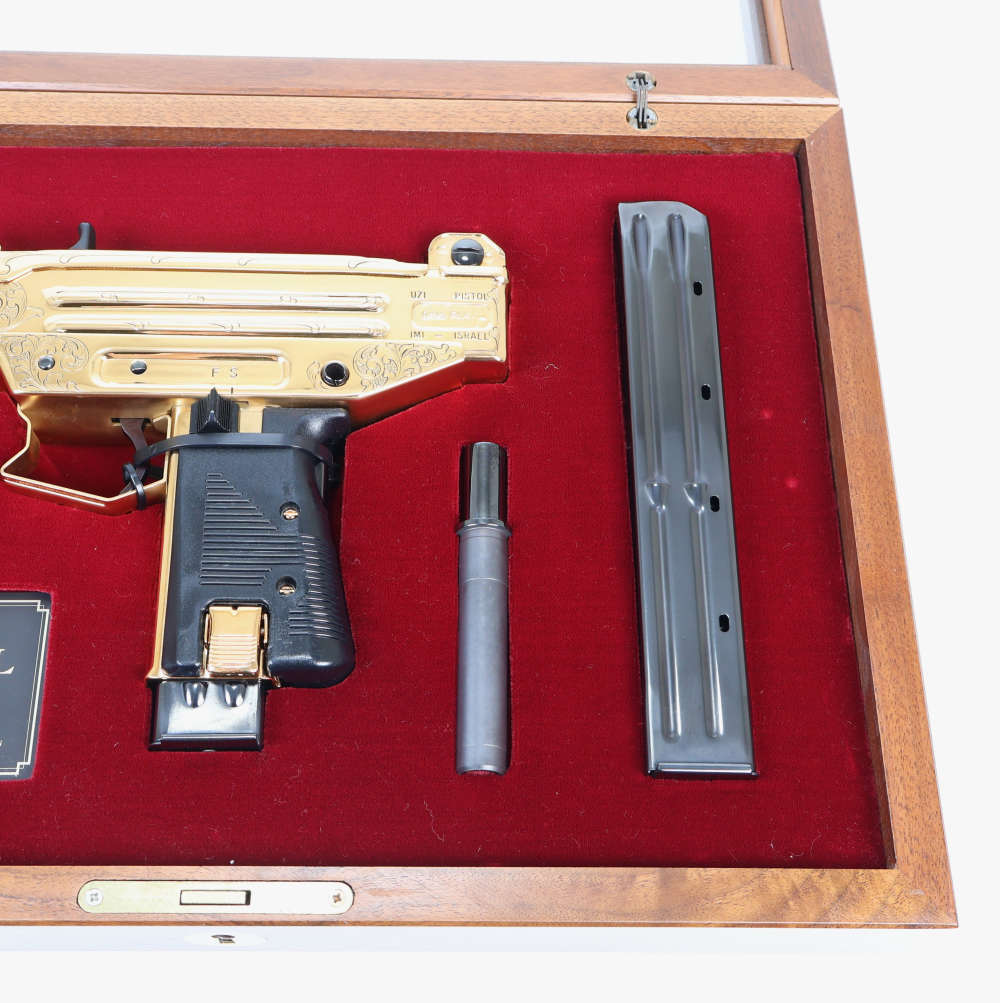 IMI Uzi Pistol 24K Gold/Engraved American Historical Foundation 9mm/.41 AE!-img-34