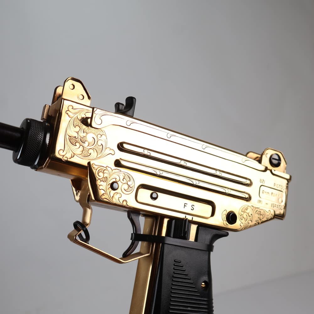 IMI Uzi Pistol 24K Gold/Engraved American Historical Foundation 9mm/.41 AE!-img-15