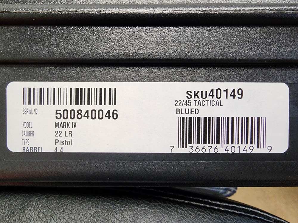 IN STOCK! NEW RUGER MKIV 22/45 TACTICAL .22 4.4 MARK IV THREADED 22 45 TB-img-1