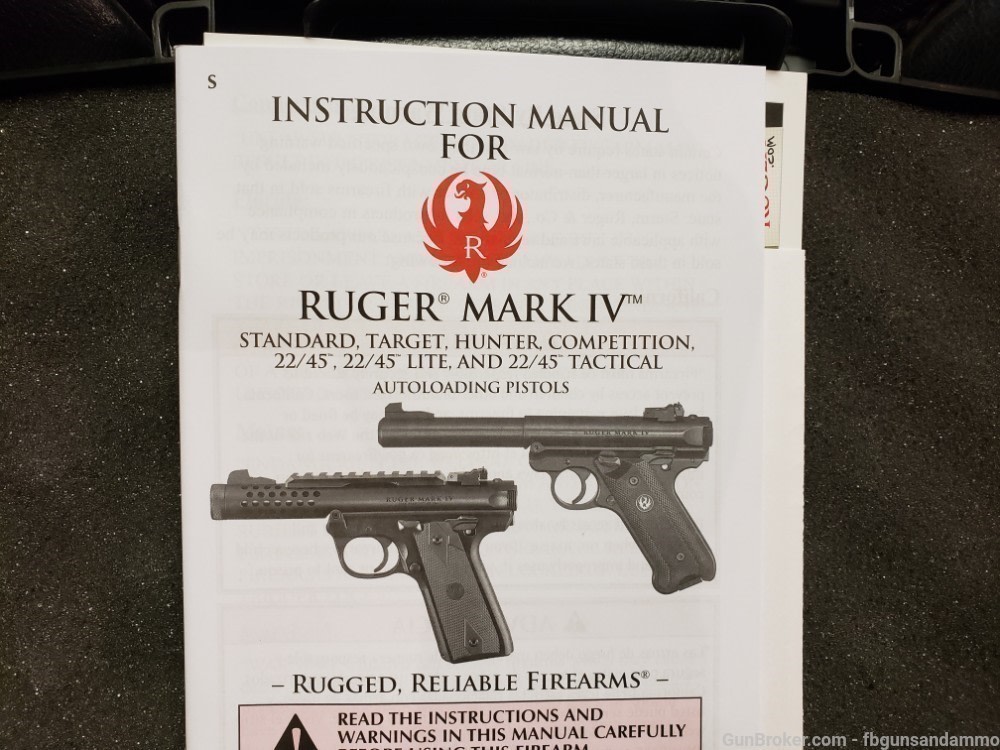 IN STOCK! NEW RUGER MKIV 22/45 TACTICAL .22 4.4 MARK IV THREADED 22 45 TB-img-3