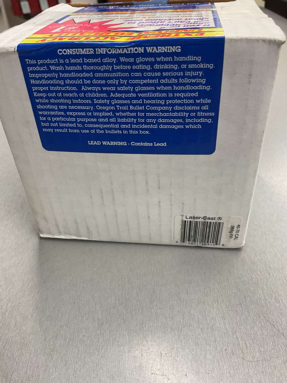 Oregon Trail Laser-Cast 45-70 350g FP .459. 250/box-img-2
