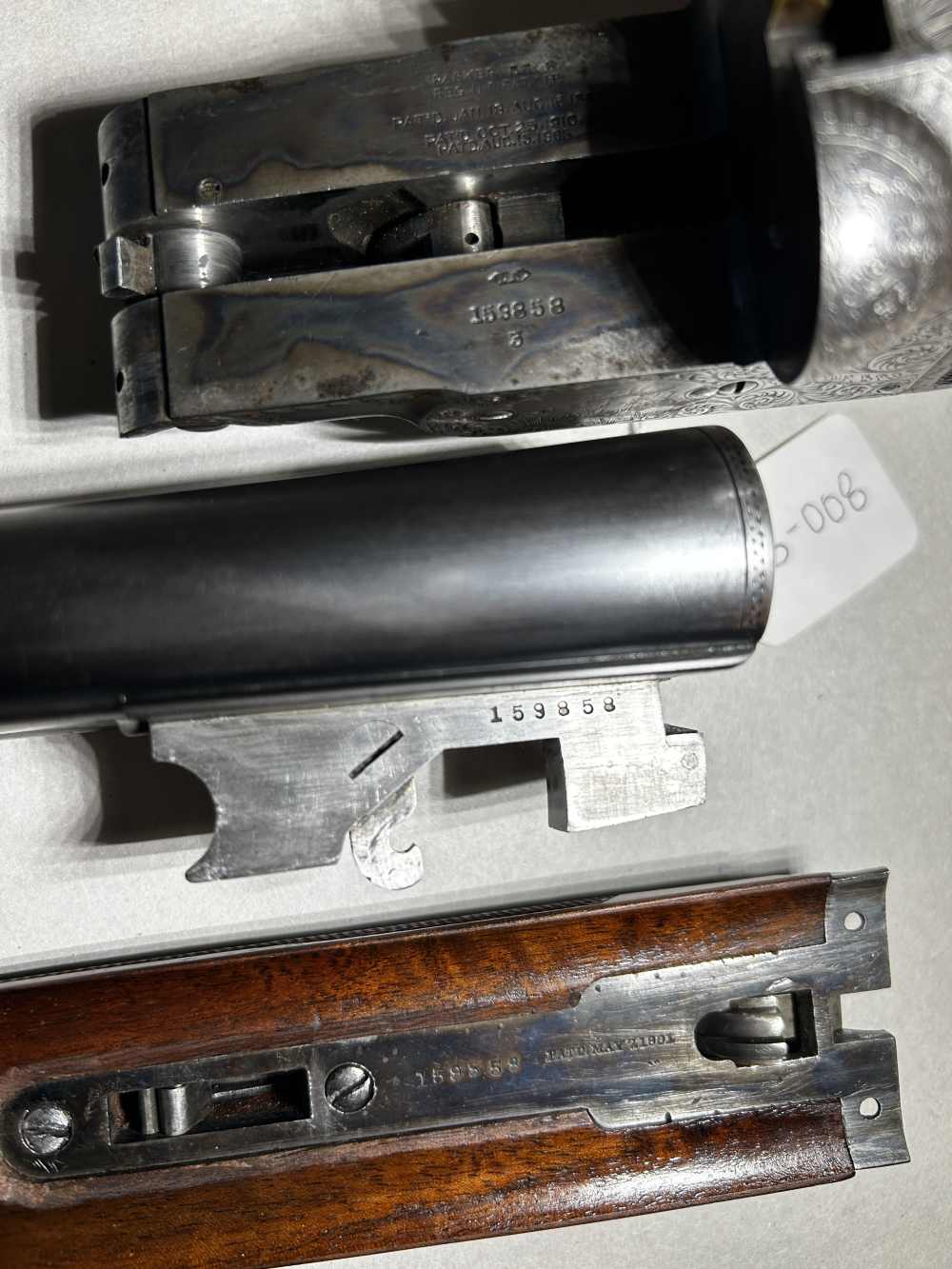Parker Bros DHE Grade 3 12 Gauge SxS 28" Titanic Steel 1912-img-11