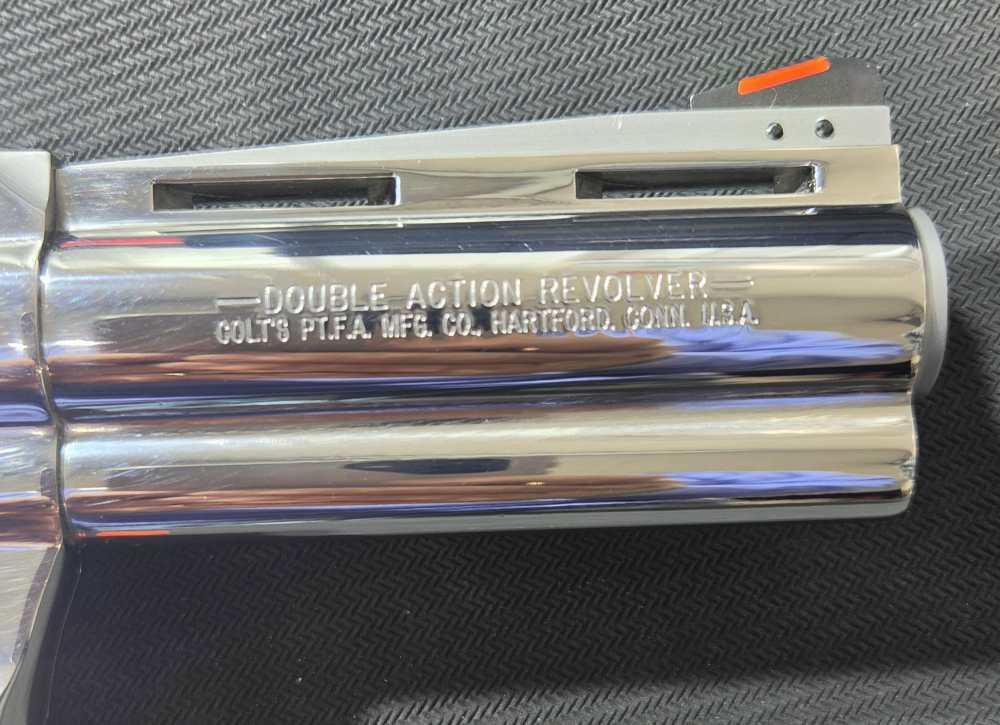  NIB-Stainless Colt Anaconda Insane Mirrored Finish .44mag 1991 Vintage 4"-img-8