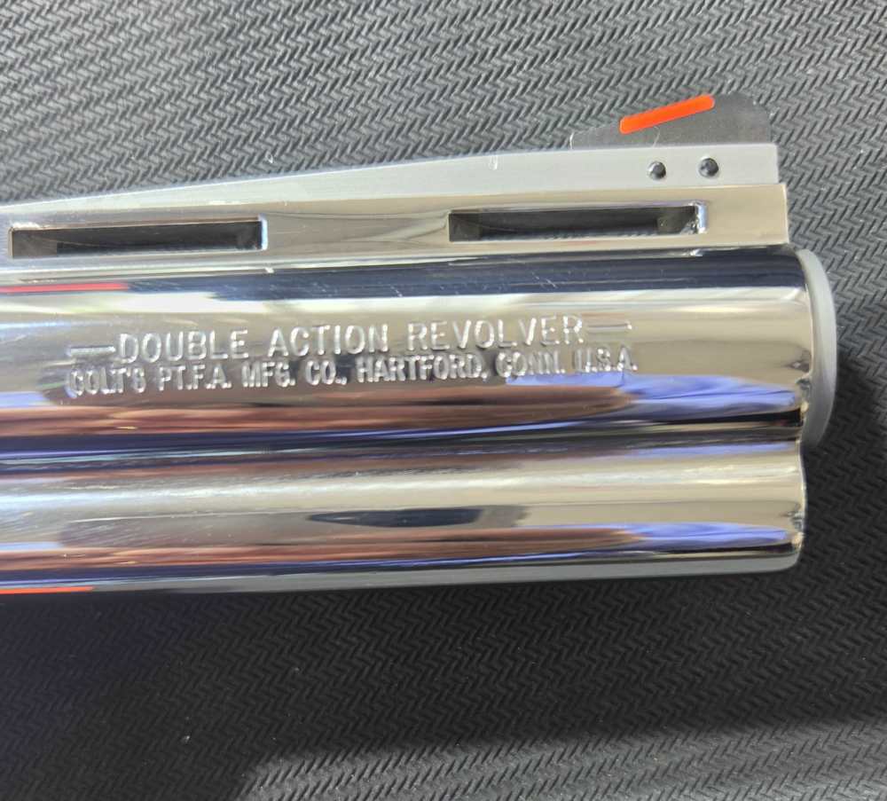  NIB-Stainless Colt Anaconda Insane Mirrored Finish .44mag 1991 Vintage 4"-img-10