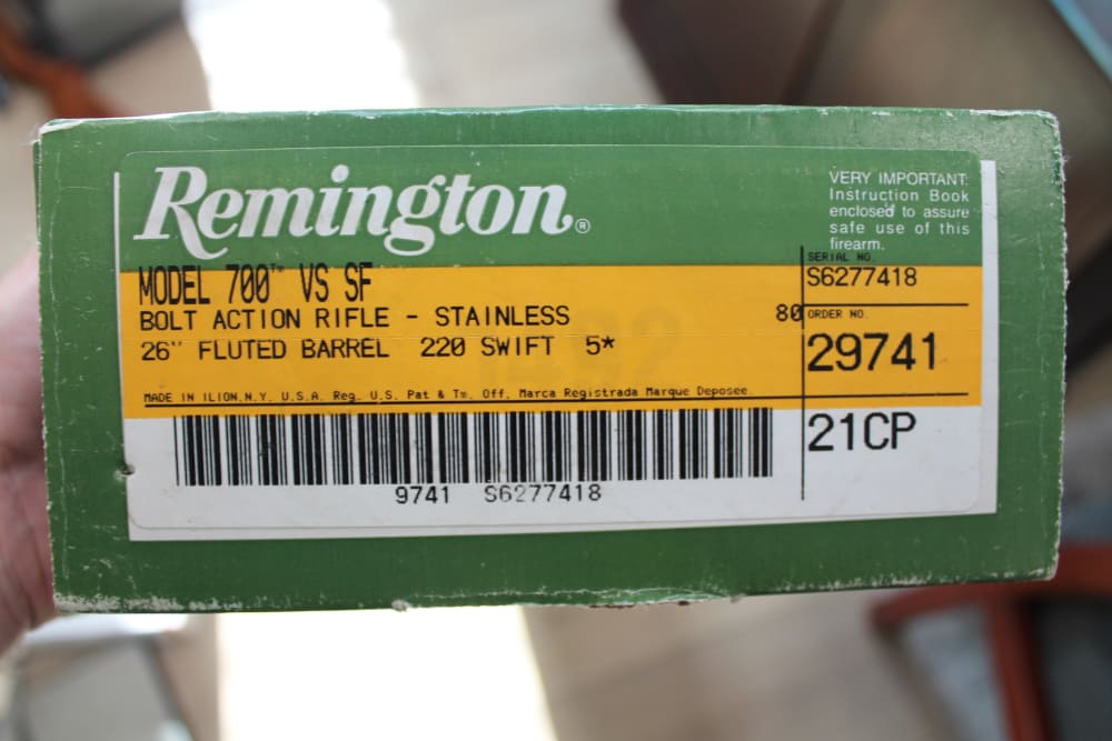 Remington model 700 vssf .220 swift hs precision stock fluted in orig. box-img-10