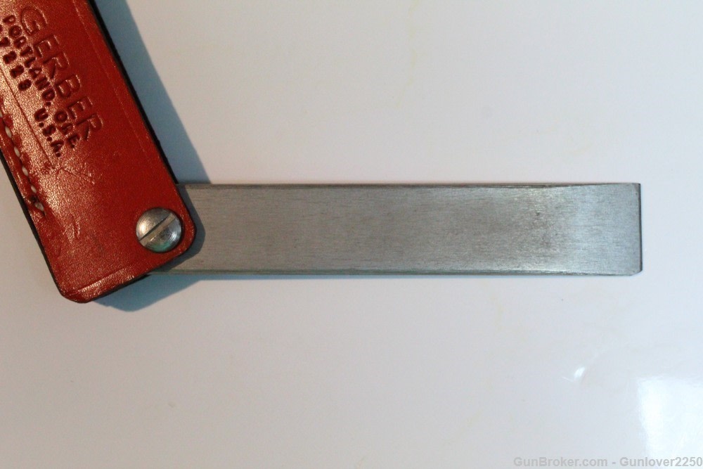Vintage Gerber 5” Sportsman’s Chisel Point Steel Knife Sharpener Hone-img-3