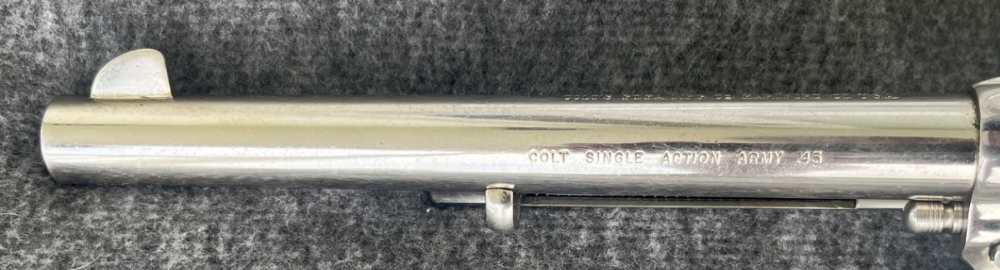 1972 Colt Single Action Army 6 Shot Revoler - .45 - 2nd Generation - Nickel-img-5