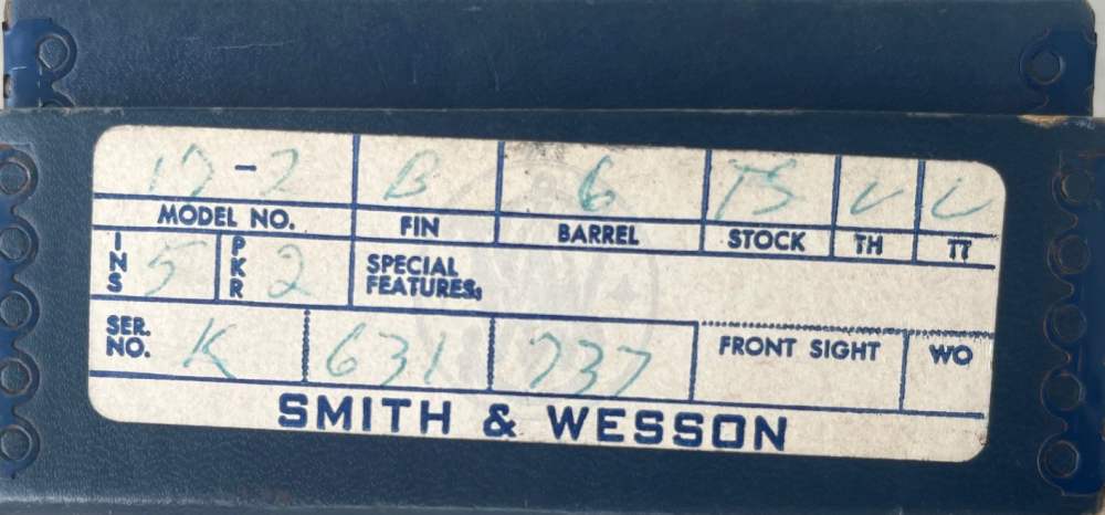 1965 Smith & Wesson Model 17-2 - 6 Shot Revolver - .22 LR - 6" Barrel w/Box-img-1