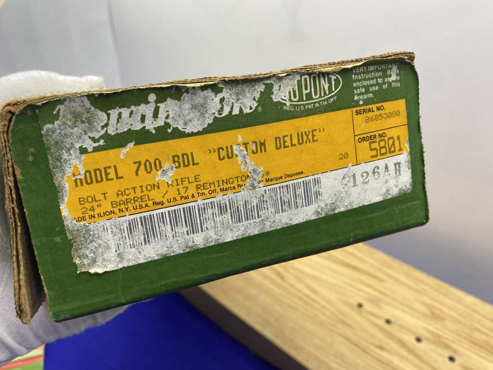 RARE Remington 700 BDL Custom Deluxe .17Rem 24" *SCARCE 17REM CHAMBERING*-img-61