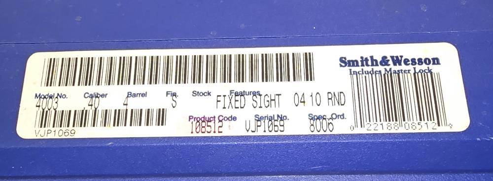 Smith & Wesson 4003 .40 S&W 4" Stainless 108512-img-10