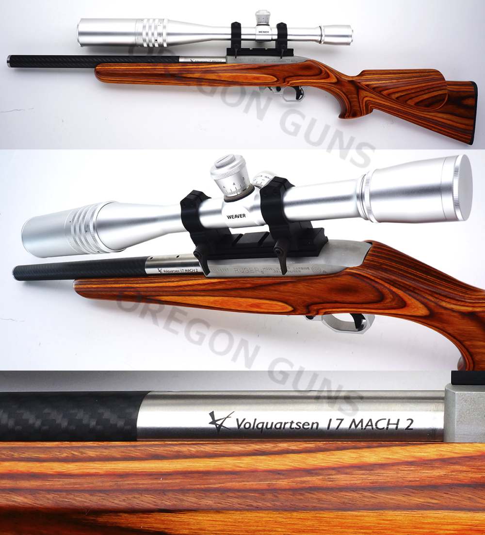 10/22 .17 MACH 2, CLARK CUSTOM GUNS, VOLQUARTSEN TRIGGER,, WEAVER SCOPE-img-2