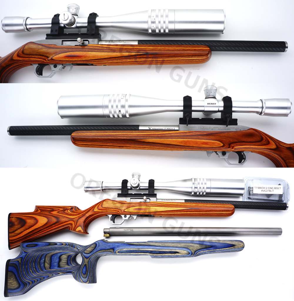 10/22 .17 MACH 2, CLARK CUSTOM GUNS, VOLQUARTSEN TRIGGER,, WEAVER SCOPE-img-3