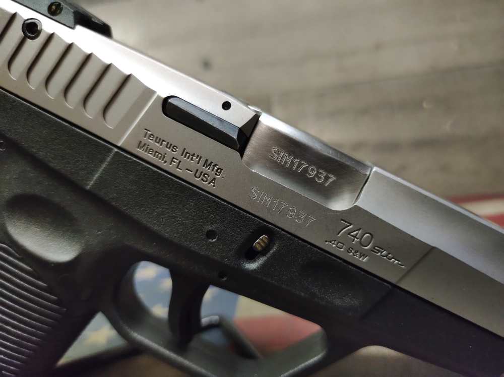 LOOK VERY GOOD COND TAURUS PT-740 SLIM STAINLESS 6+1 .40S&W w/Mag PENNY NR!-img-27