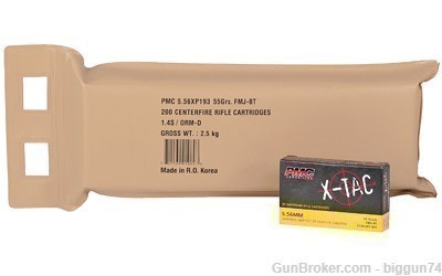 5.56 mm PMC XTAC XTC X-BP 55 Gr FMJ 200 Battle Pack 1000 Rds Ammo 5.56x-BP-img-0