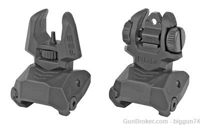 Meprolight Mepro FRBS Tritium Back Up Flip Sights 2 Notch Dot 403100 Black-img-1