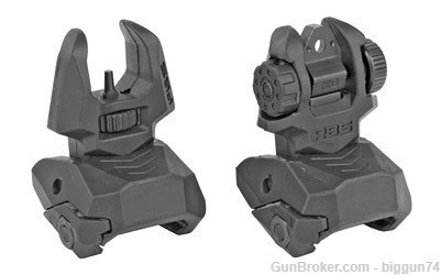 Meprolight Mepro FRBS Tritium Back Up Flip Sights 2 Notch Dot 403100 Black-img-0