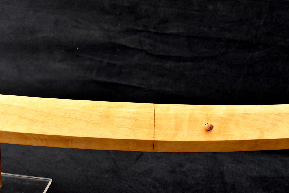 Japanese Sword 27.5 Inch Nagasa Mumei Blade, Bamboo Shirasaya, Silk Bag-img-9