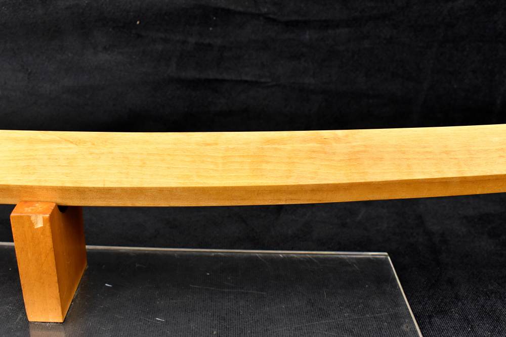 Japanese Sword 27.5 Inch Nagasa Mumei Blade, Bamboo Shirasaya, Silk Bag-img-4