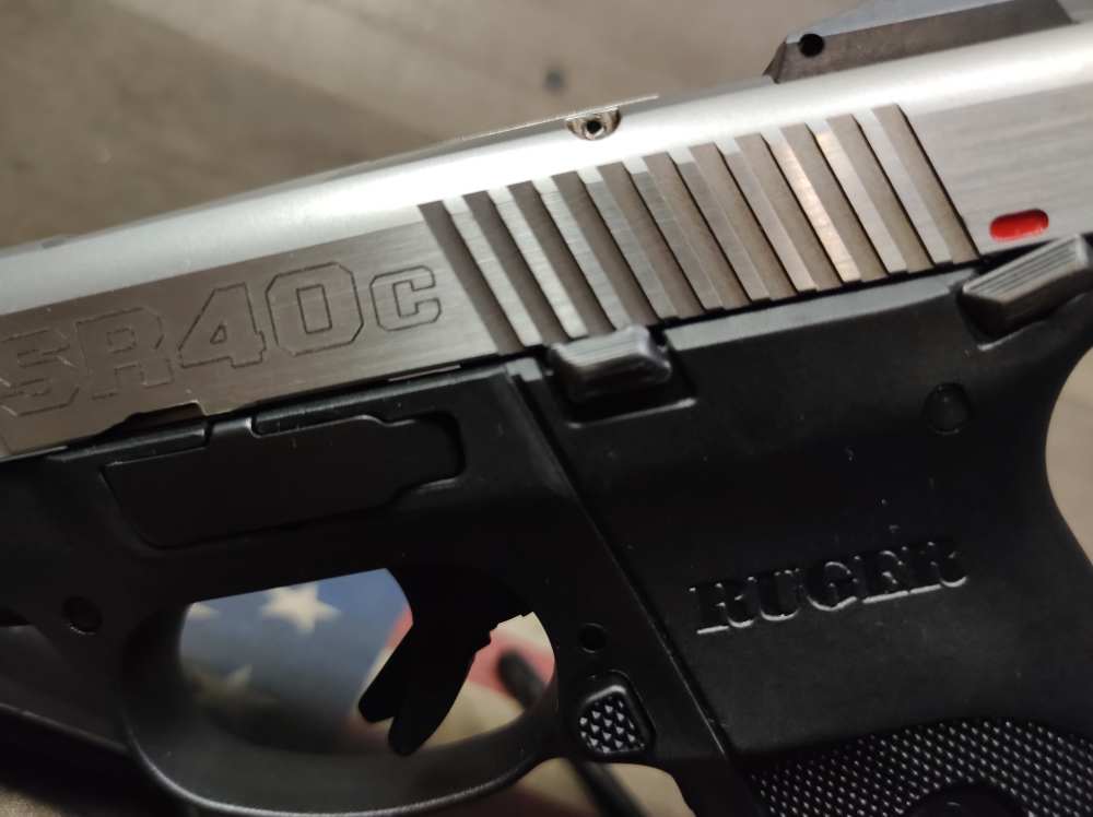 LOOK! GREAT COND RUGER SR-40C 40S&W w/9 Rnd Mag STAINLESS PENNY-img-8