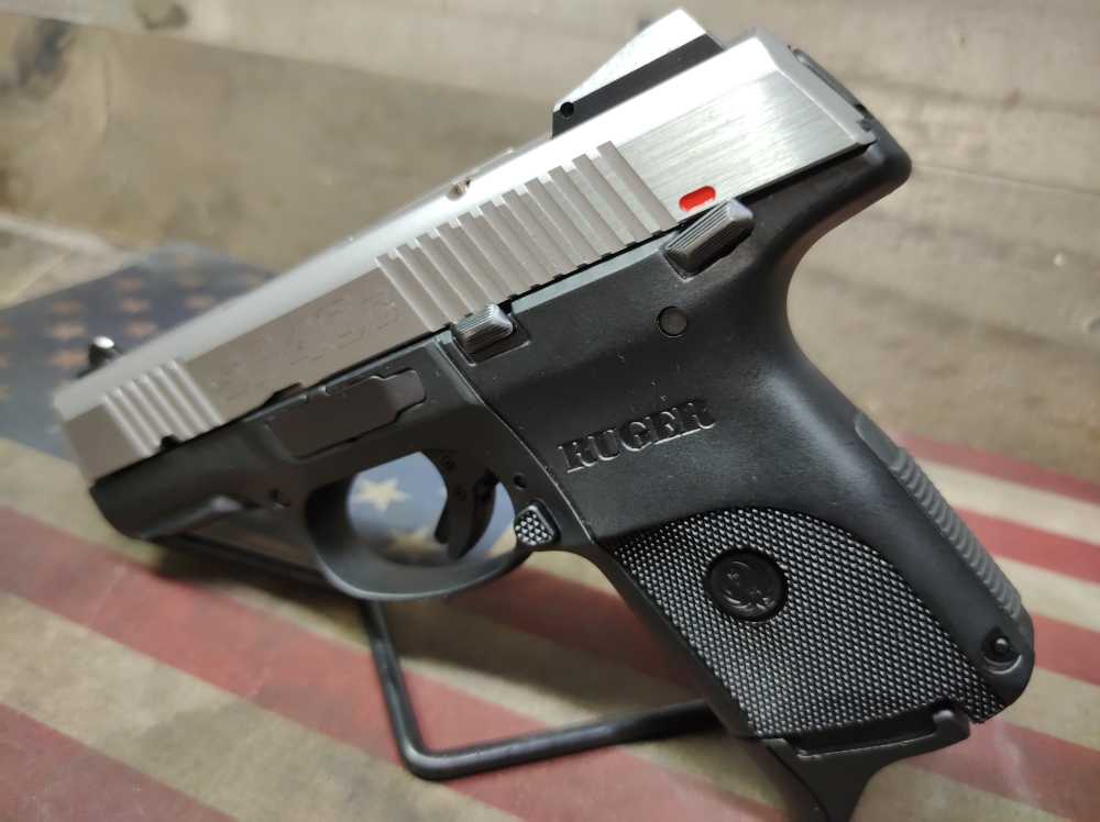 LOOK! GREAT COND RUGER SR-40C 40S&W w/9 Rnd Mag STAINLESS PENNY-img-2