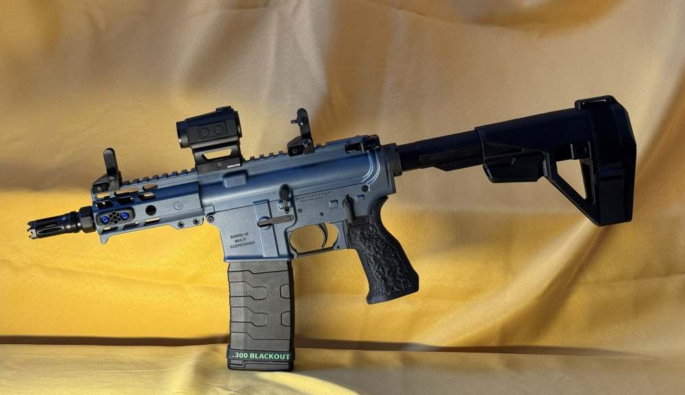 .300 Blackout Blue Titanium AR Pistol | 5" Ghost IHS Upper | Faxon Plan B-img-12