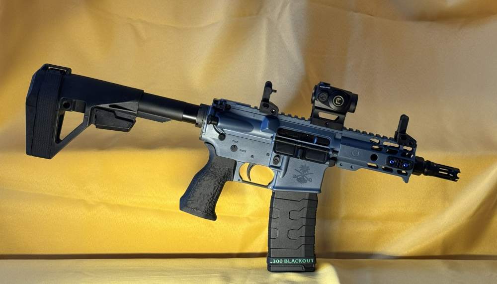 .300 Blackout Blue Titanium AR Pistol | 5" Ghost IHS Upper | Faxon Plan B-img-11