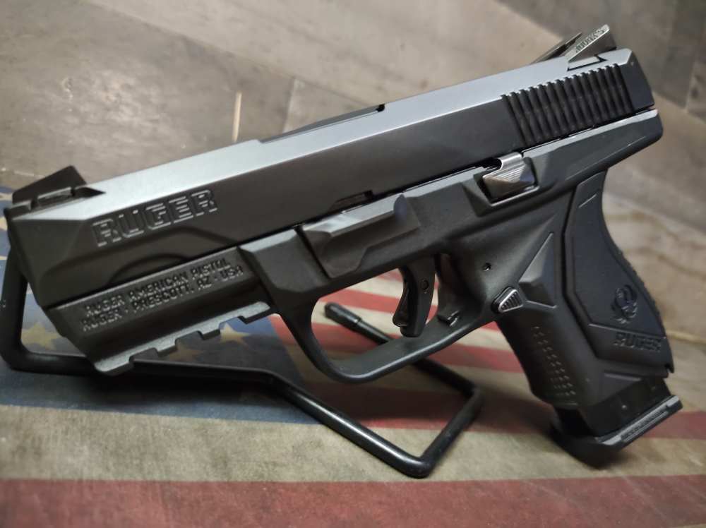 LOOK GREAT COND RUGER AMERICAN COMPACT 9MM w/15 Rnd Mag PENNY NR!-img-1