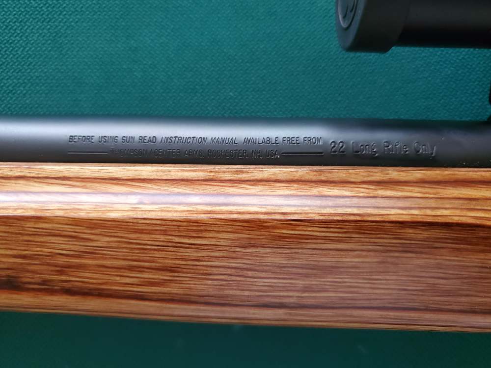 USED Thompson Center .22 Benchmark rifle w/Bushnell Red Dot scope -img-9
