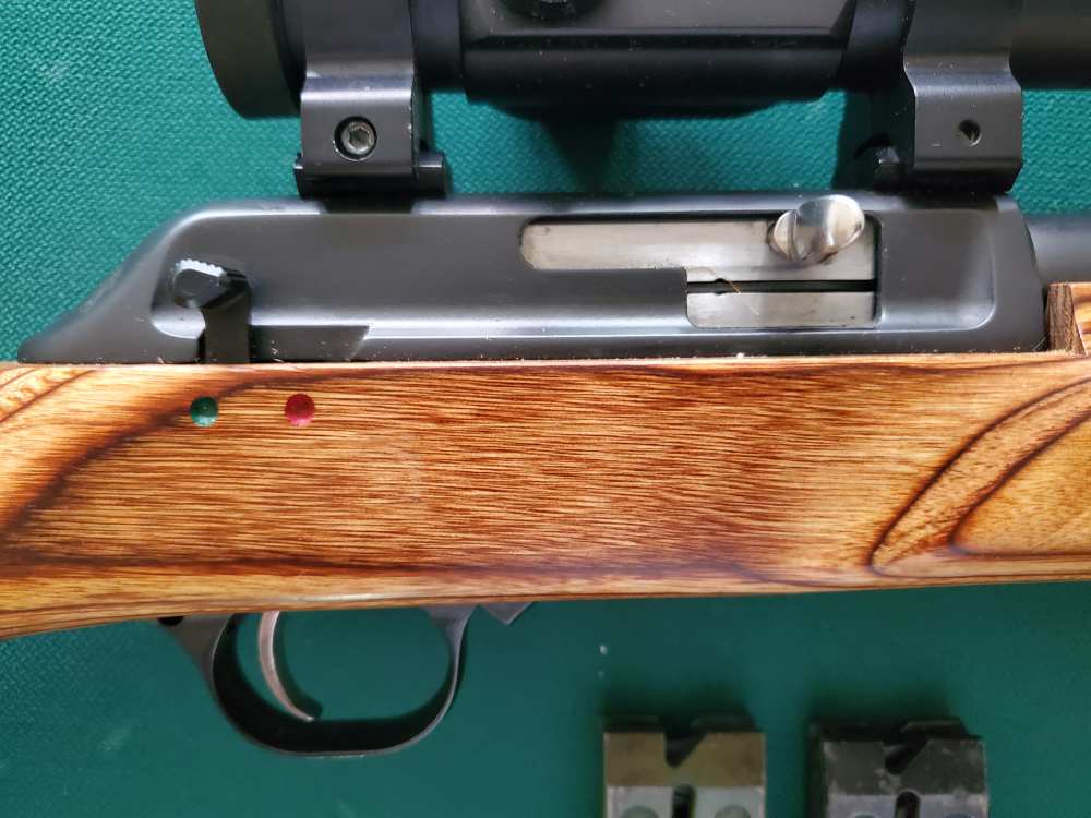 USED Thompson Center .22 Benchmark rifle w/Bushnell Red Dot scope -img-17