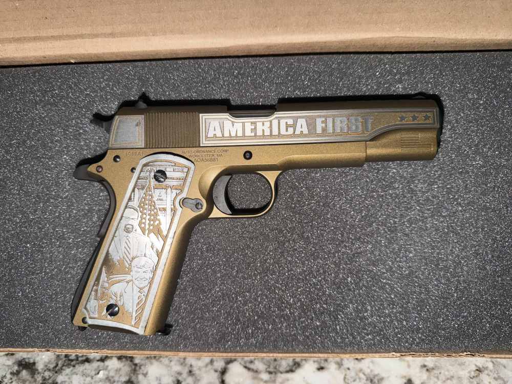 1911A1 Trump "America First" .45 ACP (Only 300 Manufactured) Rare!-img-0