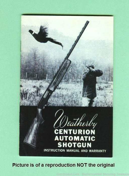  Weatherby Model Centurion Owners Manual Reproduction-img-0