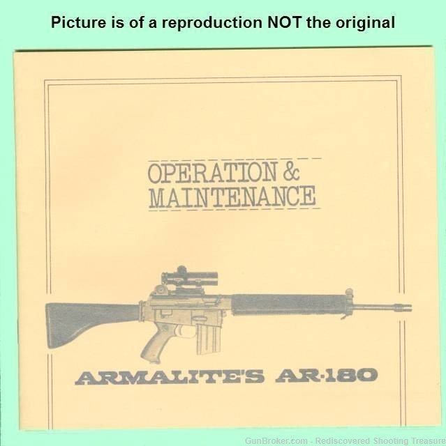 Armalite AR180 Factory Owners Manual Reproduction-img-0
