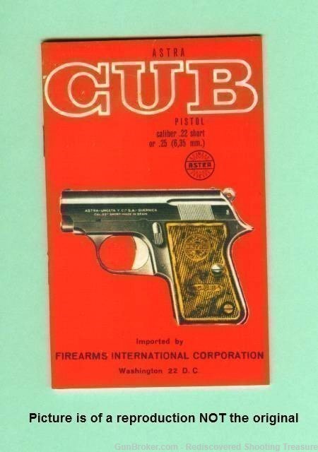 Astra Cub EARLIER Factory Instruction Manual Repro-img-0