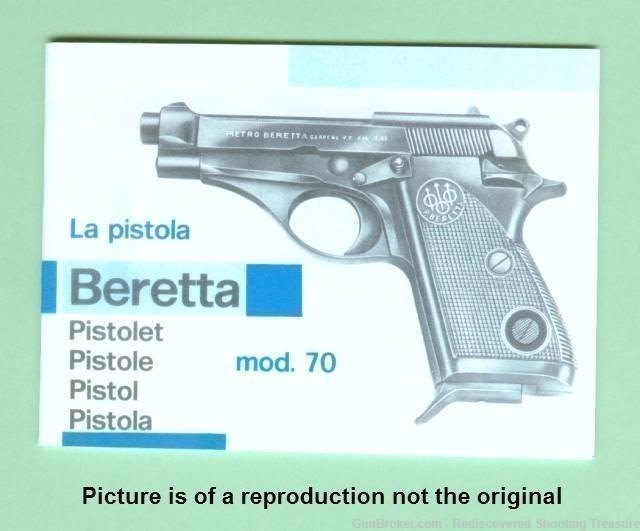 Beretta 70 Series Factory Instruction Manual Repro-img-0