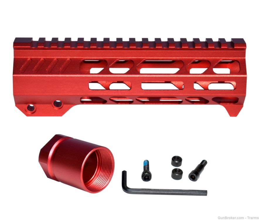 7" M-LOK Free Float Handguard with Integrated Hand Stop for M4/AR15 Uppers-img-0