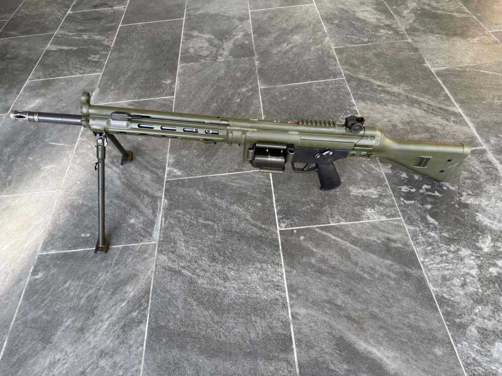 HK21 Semi-Automatic Belt-Fed Rifle – .308 / 7.62 – FMP Build  German  Green-img-0
