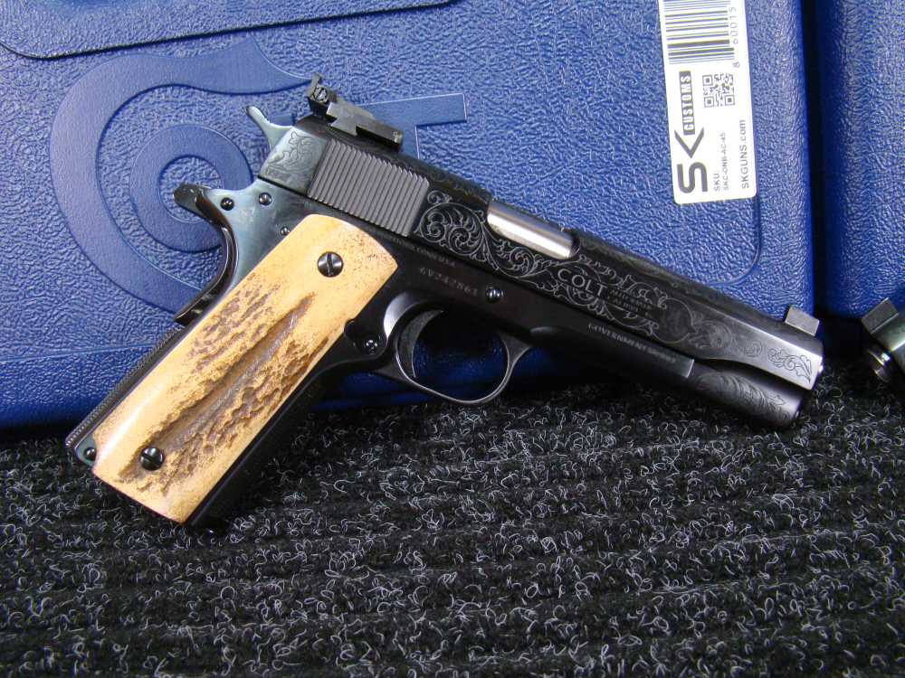 Pair of Colt 1911 SK Customs AL Capone Sweetheart .45ACP pistols 200 made !-img-1