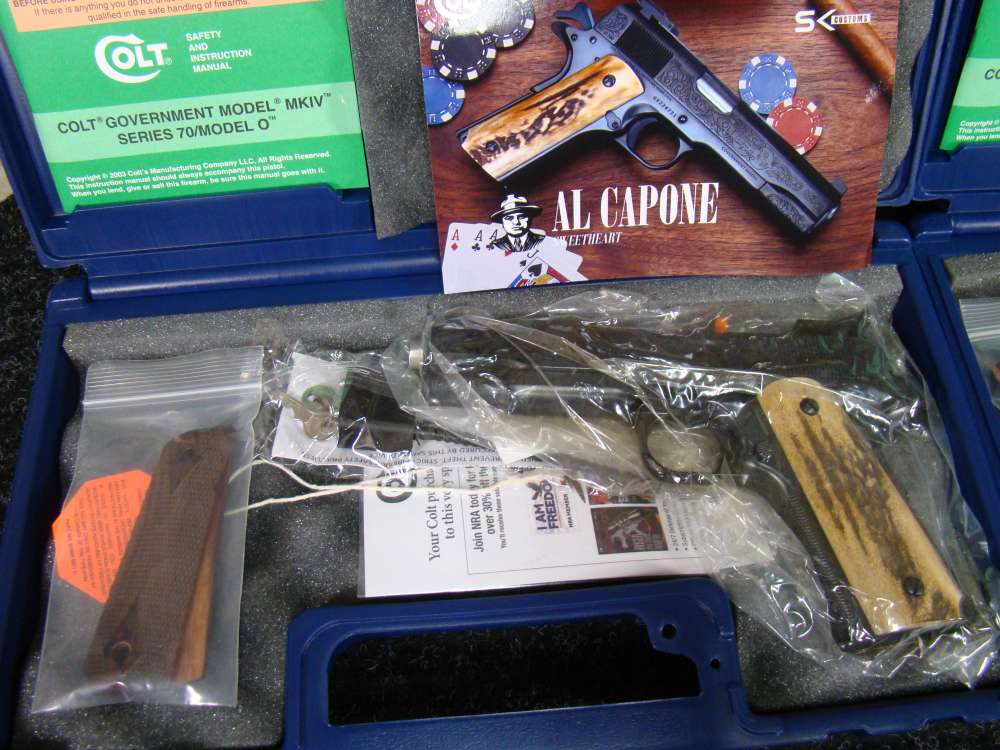 Pair of Colt 1911 SK Customs AL Capone Sweetheart .45ACP pistols 200 made !-img-7