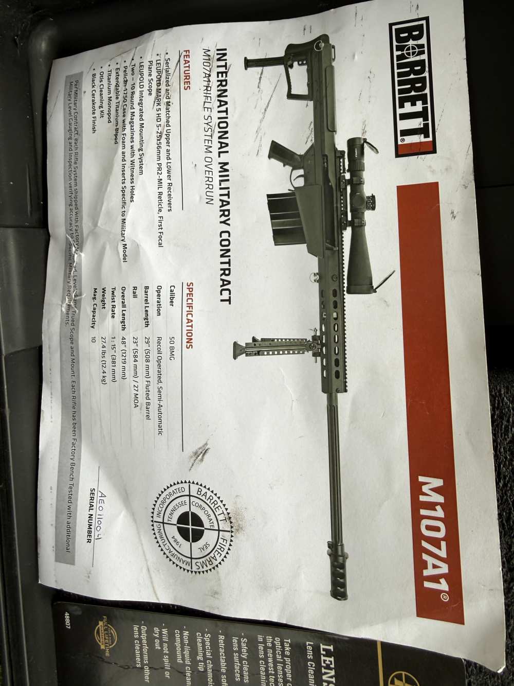Barrett M107A1 50BMG International Military Contract Overrun w QDL Can-img-23