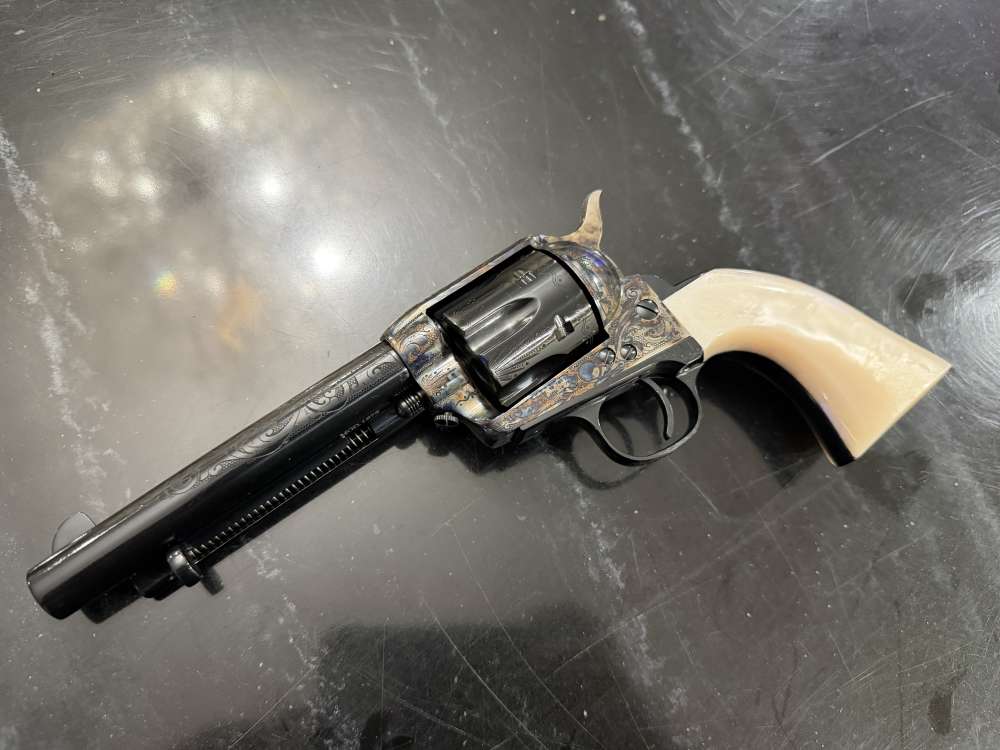 Uberti 1873 Dalton Engraved Single Action Army .357 Magnum Colt Smith-img-21