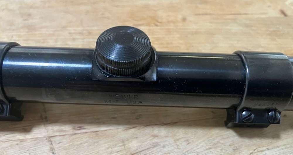 Weaver Vintage K4-F 4x Optic with Factory Rings-img-3
